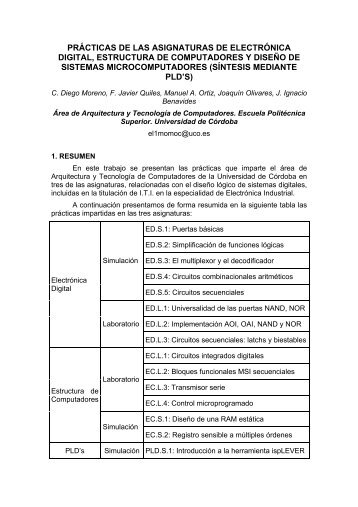 PrÃ¡cticas de las asignaturas de ElectrÃ³nica Digital, Estructuras de ...