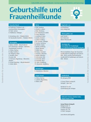 Geburtshilfe und Frauenheilkunde - Universitäts-Frauenklinik ...