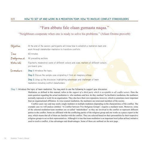 Merging Ethiopian Wise-Counsel Mediation and Facilitative ...