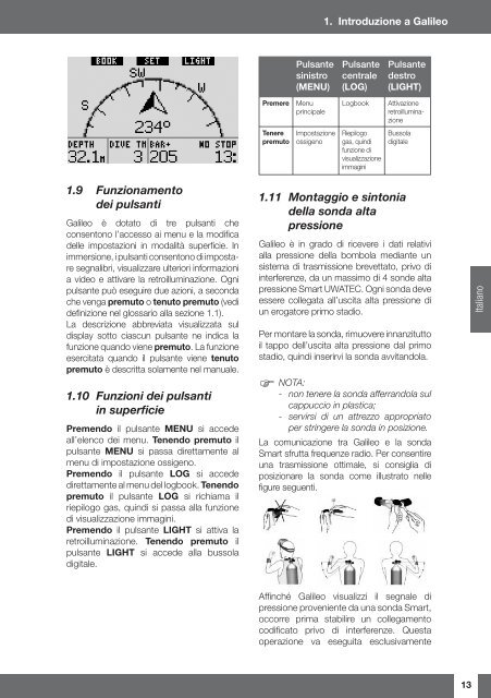 Manuale Galileo SOL - Scubapro