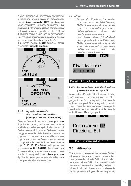 Manuale Galileo SOL - Scubapro