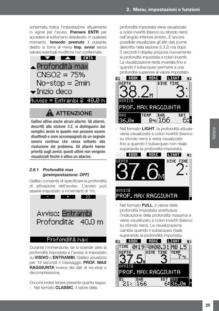 Manuale Galileo SOL - Scubapro