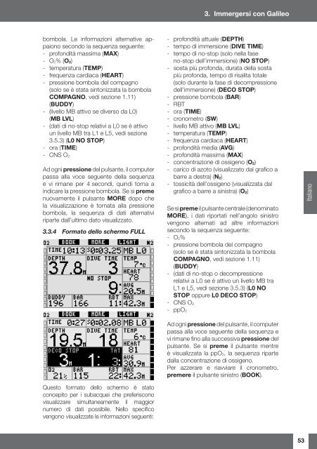 Manuale Galileo SOL - Scubapro