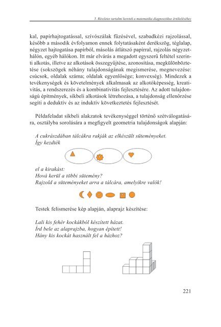 Tartalmi keretek a matematika diagnosztikus Ã©rtÃ©kelÃ©sÃ©hez