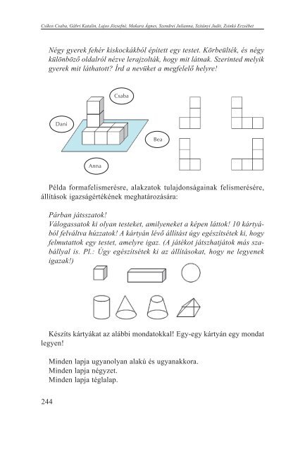 Tartalmi keretek a matematika diagnosztikus Ã©rtÃ©kelÃ©sÃ©hez