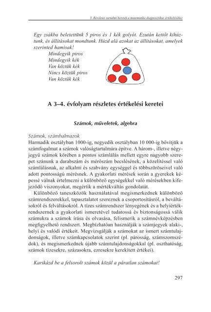 Tartalmi keretek a matematika diagnosztikus Ã©rtÃ©kelÃ©sÃ©hez