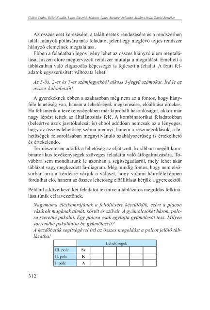 Tartalmi keretek a matematika diagnosztikus Ã©rtÃ©kelÃ©sÃ©hez