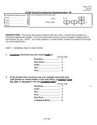 NEI Visual Function Questionnaire (VF) version 03 - Vision ...