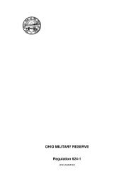 OHMR Regulation 624-1 - Ohio Military Reserve