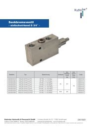 Senkbremsventil - Hydrobar Hydraulik & Pneumatik GmbH