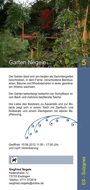 18 x in Ihrer Nähe! - Offene Gärten in Esslingen und Umgebung