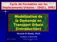 ModÃ©lisation de la Demande en Transport Urbain ... - Euromedina