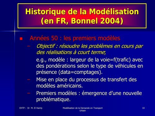 ModÃ©lisation de la Demande en Transport Urbain ... - Euromedina