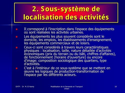 ModÃ©lisation de la Demande en Transport Urbain ... - Euromedina