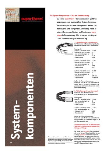 Systemkomponenten im ÃƒÂœberblick (PDF, 0.4 MB) - cuprotherm