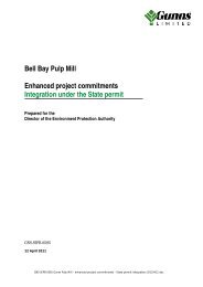 Bell Bay Pulp Mill Enhanced project commitments Integration under ...