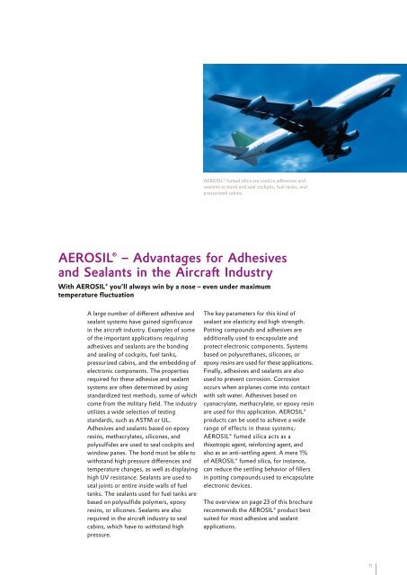 AEROSIL® for Adhesives and Sealants - Adhesives & Sealants by ...