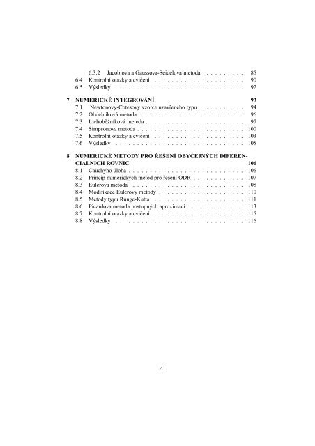 NumerickÃƒÂ© metody Ã¢Â€Â“ studijnÃƒÂ­ opora