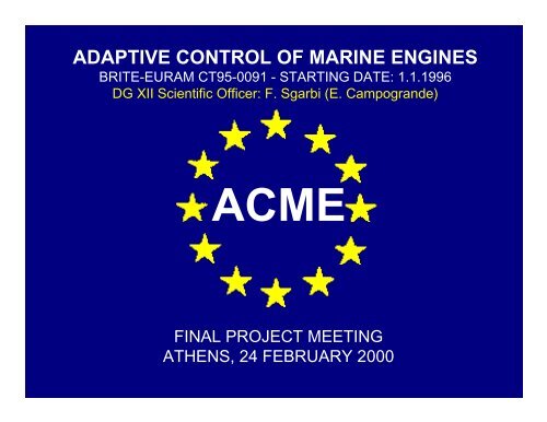 ACME Governor MAN B&W 9K90MC-VI - Laboratory of Marine ...