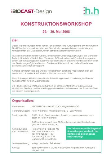 KONSTRUKTIONSWORKSHOP - Heidenreich & Harbeck AG