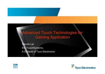 Touch Technologies - Advantech - Intelligent Automation