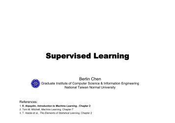 Supervised Learning - PAC, VC-Dimension etc. - Berlin Chen