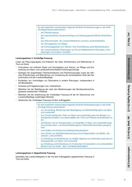 Evaluierung HOAI. Aktualisierung der Leistungsbilder - SRL