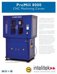 ProMill 8000 CNC Machining Center Data Sheet - Intelitek