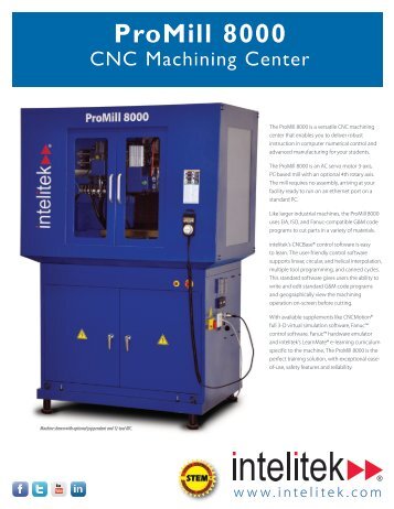 ProMill 8000 CNC Machining Center Data Sheet - Intelitek