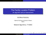 The Facility Location Problem - An algorithm and an ... - Corelab