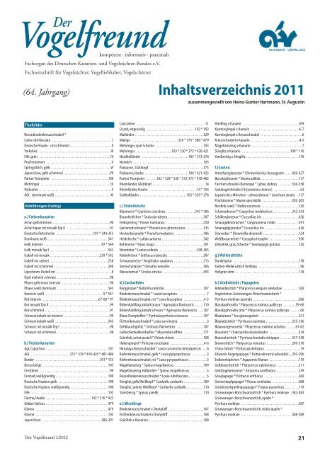 Internationale Farbkanarienschau Internationale Farbkanarienschau