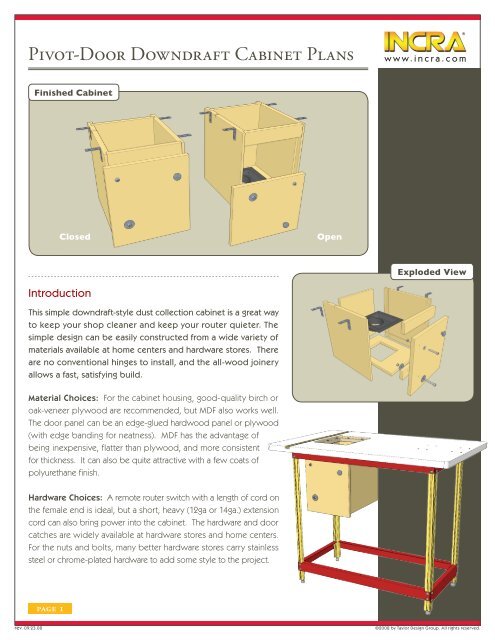 Pivot Door Downdraft Cabinet Plans Incra