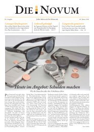 Heute im Angebot: Schulden machen - DIE NOVUM