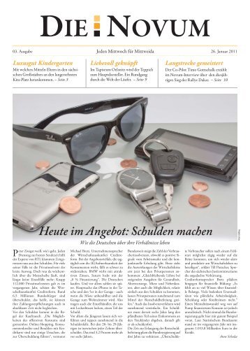 Heute im Angebot: Schulden machen - DIE NOVUM