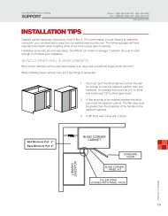 INSTALLATION TIPS - Euro-Rite Cabinets