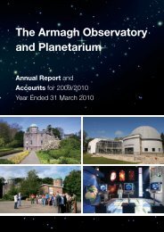Annual Report and Accounts 2009/2010 - Armagh Planetarium
