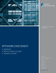 OFFSHORE CASE DIGEST: - Conyers Dill & Pearman