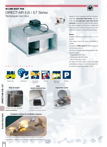 DIRECT-AIR ILB / ILT Series - Soler & Palau