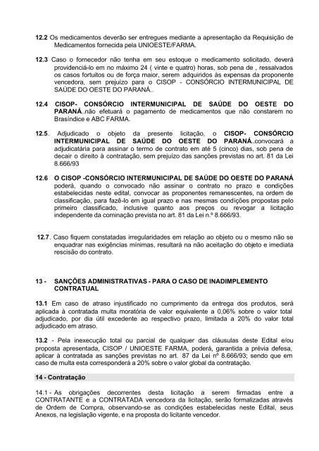 Carta Convite CISOP UNIOESTE FARMAIII - Olivatti