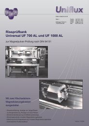 Rissprüfbank Universal UF 700 AL und UF 1000 AL