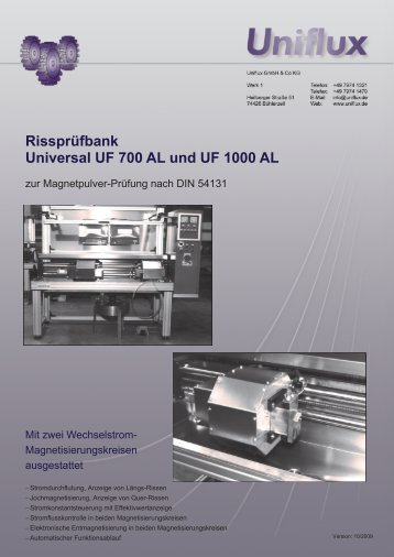 Rissprüfbank Universal UF 700 AL und UF 1000 AL