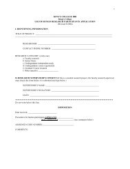 King's College IRB Proposal Form