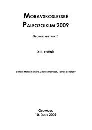 MORAVSKOSLEZSKÃ PALEOZOIKUM 2009 - Katedra geologie UP