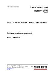 SANS 3000-1:2009 - Railway Safety Regulator