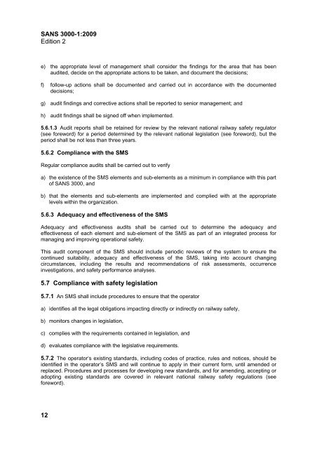 SANS 3000-1:2009 - Railway Safety Regulator