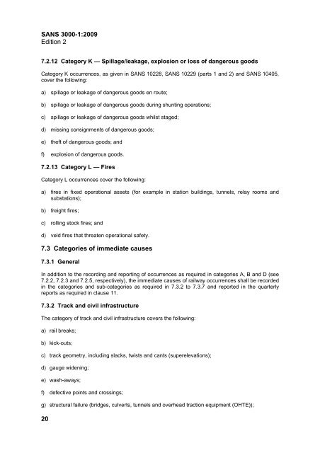 SANS 3000-1:2009 - Railway Safety Regulator