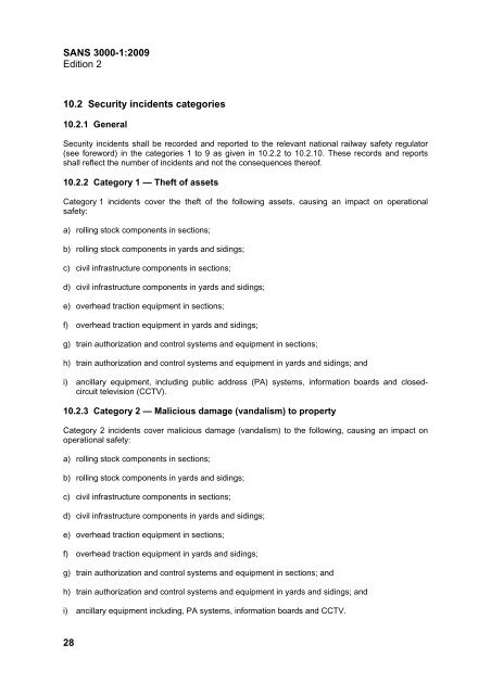 SANS 3000-1:2009 - Railway Safety Regulator