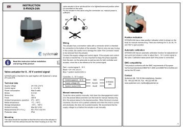 INSTRUCTION S-RVAZ4-24A - Systemair