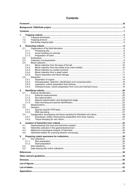 Protocols for field and laboratory rodent studies - HAL