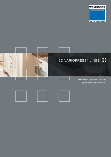 3D VARIOPRESS® LINES - Wemhöner Surface Technologies